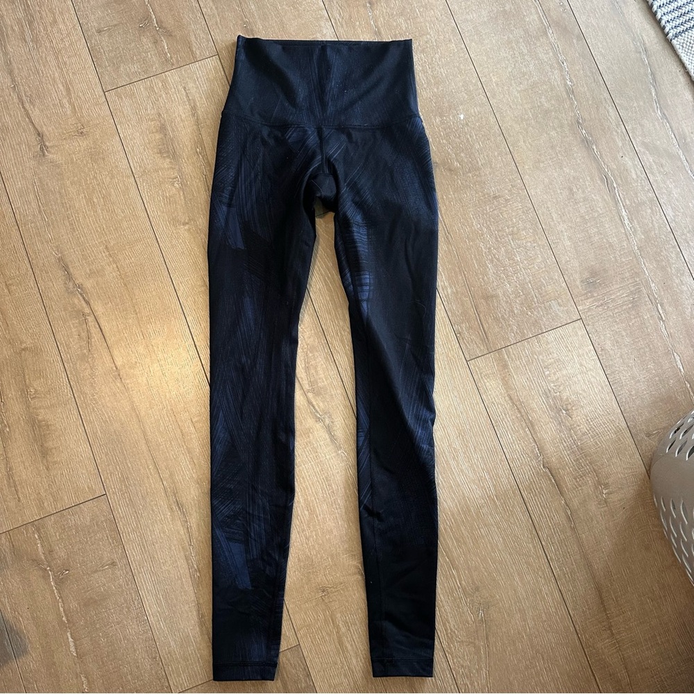 Lululemon Wunder Under Hugh Rise Wind Chill Navy 4